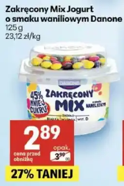 Delikatesy Centrum Zakręcony Mix Jogurt o smaku waniliowym Danone oferta