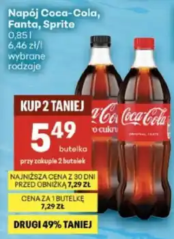Delikatesy Centrum Napój Coca-Cola, Fanta, Sprite oferta