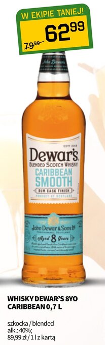 Duży Ben Whisky Dewar's 8YO Caribbean 0,7l oferta