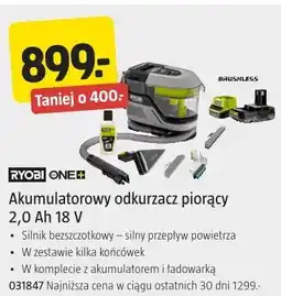 Jula Ryobi ONE+ Akumulatorowy odkurzacz piorący 2,0 Ah 18 V oferta