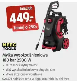 Jula Myjka wysokociśnieniowa Meec Tools 180 bar 2500 W oferta