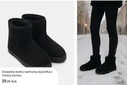 Sinsay Ocieplane botki z wełnianą wyściółką z imitacji zamszu Sinsay oferta