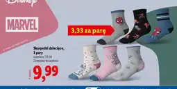 Lidl Skarpetki dziecięce Marvel 3-pak oferta