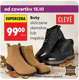 Biedronka Buty skórzane Cleve oferta