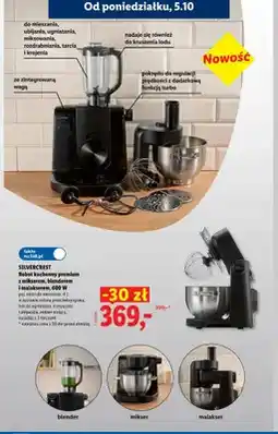 Lidl Robot kuchenny premium z mikserem blenderem i malakserem Silvercrest 600W oferta