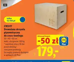 Lidl Drewniana skrzynia plyometryczna do cross-treningu Crivit 50x40x60 cm oferta