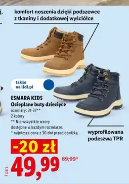 Lidl Ocieplane buty dziecięce oferta