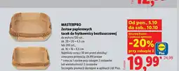 Lidl Zestaw papierowych tacek do frytkownicy beztłuszczowej 16x16x4,5 cm 200-pak Masterpro oferta