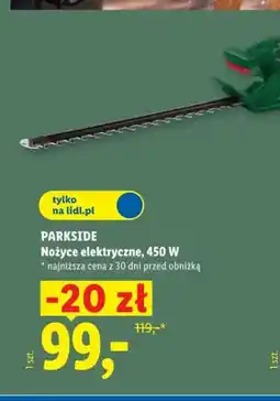 Lidl Nożyce elektryczne Parkside 450W oferta