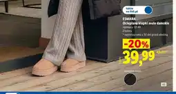 Lidl Ocieplane klapki mule damskie Esmara oferta