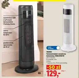 Lidl Termowentylator ceramiczny kolumnowy Tronic 1000/2000W oferta