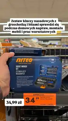 Biedronka Zestaw kluczy nasadowych Niteo 38 elementów oferta