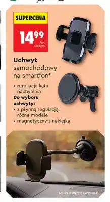 Biedronka Uchwyt samochodowy na smartfon z płynną regulacją Gt Max oferta