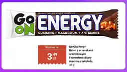 Biedronka Baton z orzeszkami arachidowymi i karmelem oblany mleczną czekoladą Go On Energy oferta