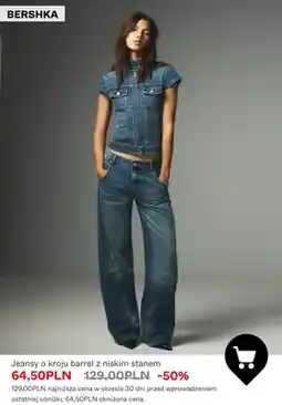 Bershka Jeansy o kroju barrel z niskim stanem Bershka oferta