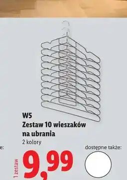 Lidl Zestaw 10 wieszaków na ubrania W5 10-pak oferta