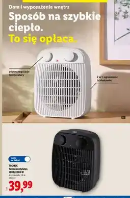 Lidl Termowentylator Tronic 1000/2000W oferta