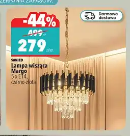 Biedronka Lampa wisząca Margo 5xE14 czarno-złota Sanico oferta