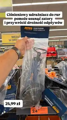 Biedronka Ciśnieniowy udrażniacz do rur Niteo oferta