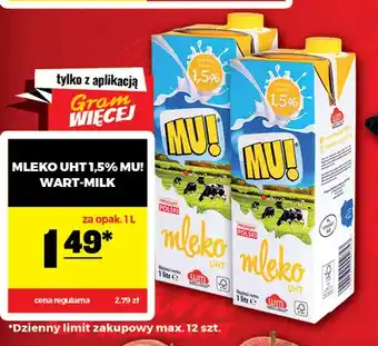 Mleko UHT MU! Wart-Milk 1,5%