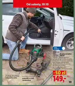 Lidl Odkurzacz do pracy na mokro i na sucho Parkside 1300W oferta