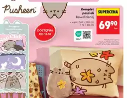 Biedronka Komplet pościeli bawełnianej 160x200 cm Pusheen oferta