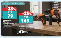 Biedronka Wkrętak akumulatorowy 1/4 z dodatkową głowicą kątową Black & Decker oferta