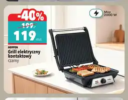 Biedronka Grill elektryczny kontaktowy czarny Hoffen oferta