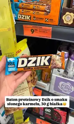 Biedronka Baton proteinowy Dzik Salty Caramel oferta