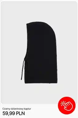 Cropp Czarny dzianinowy kaptur Cropp oferta