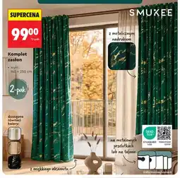 Biedronka Komplet zasłon 140x250 cm 2-pak Smukee oferta