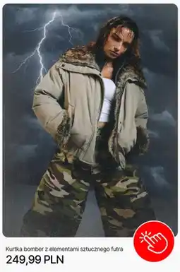 Cropp Kurtka bomber z elementami sztucznego futra Cropp oferta