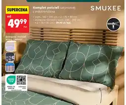 Biedronka Komplet pościeli satynowej z mikrowłókna Smukee 160x200 cm oferta