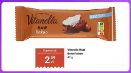 Biedronka Baton kakao Vitanella RAW oferta