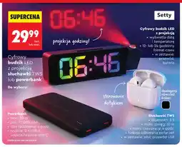 Biedronka Cyfrowy budzik LED z projekcją Setty oferta