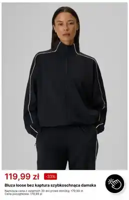 Bluza loose bez kaptura szybkoschnąca damska