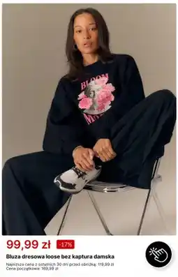 4F Bluza dresowa loose bez kaptura damska oferta
