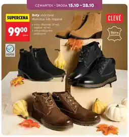 Biedronka Buty skórzane damskie Clevé oferta