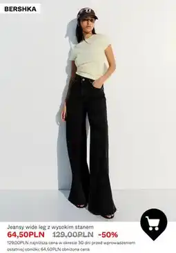 Bershka Jeansy wide leg z wysokim stanem Bershka oferta