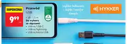 Biedronka Przewód USB USB-A/USB-C Hykker oferta