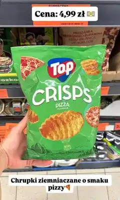 Biedronka Chrupki ziemniaczane Top Crisps Pizza Flavour oferta
