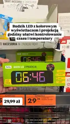 Biedronka Budzik LED z projekcją Setty oferta