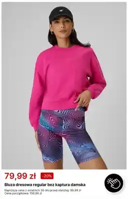 4F Bluza dresowa regular bez kaptura damska 4F oferta