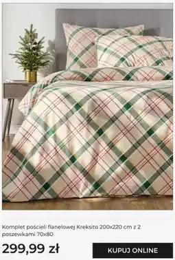 Home&You Komplet pościeli flanelowej Kreksito 200x220 cm z 2 poszewkami 70x80 Home & You oferta