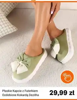 Born2be Płaskie kapcie z futerkiem ozdobione kokardą Dezitha oferta