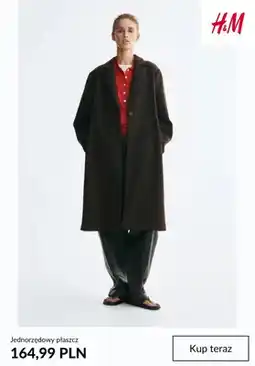 H&M Jednorzędowy płaszcz H & M oferta