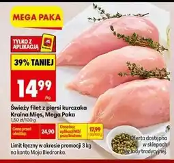 Biedronka Świeży filet z piersi kurczaka Kraina Mięs, Mega Paka oferta