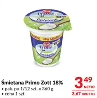 Śmietana Primo Zott 18%