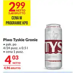 Makro Piwo Tyskie Gronie oferta