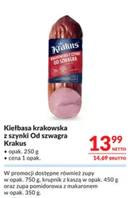 Makro Kiełbasa krakowska z szynki Od szwagra Krakus oferta
